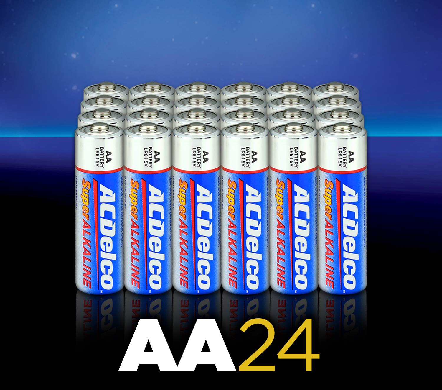 ACDelco 24-Count AA Super Alkaline Batteries & 20-Count AAA UltraMAX Batteries - Advanced Technology, 10-Year Shelf Life, Recloseable Packaging - Perfect for Home Electronics, Toys, and Emergency Kits