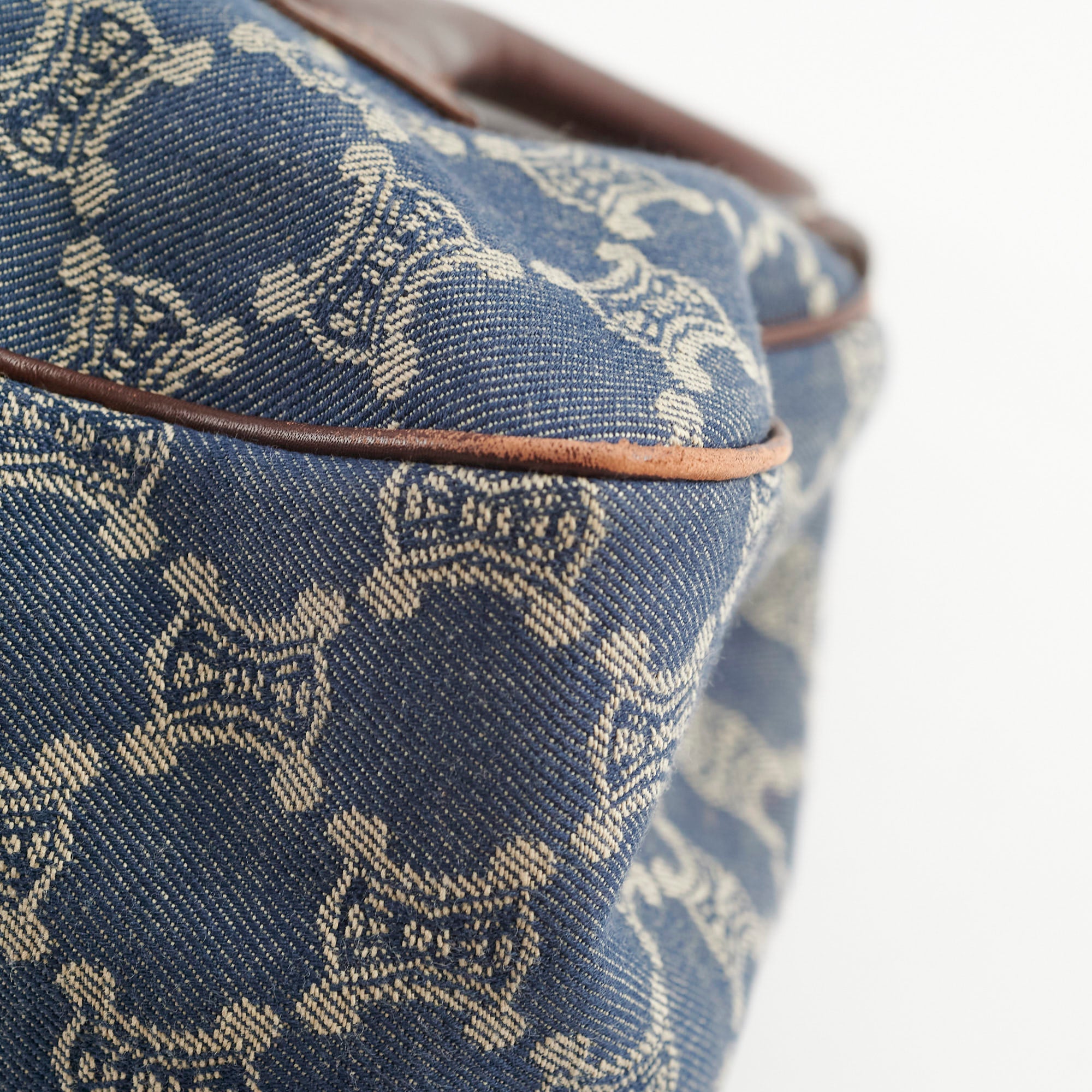 Vintage Celine Denim Shoulder Bag for Women - 90s Retro Designer Handbag - Perfect for Casual Outings, Travel & Daily Use