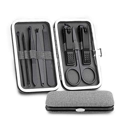 **ZSMLB Professional 8-Piece Stainless Steel Nail Clippers Set - Manicure & Pedicure Kit with Scissors, Trimmer & Grooming Tools | Perfect for Home, Salon & Travel Nail Care**