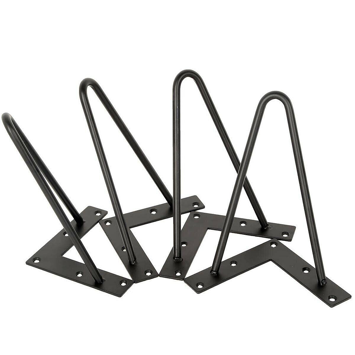 8 Inch Metal Table Legs Set of 4 - Heavy Duty Bench Legs for Outdoor Dining Table, Wooden Bench, Picnic Table & Patio Furniture - Perfect for Backyard, Restaurant & Garden Use