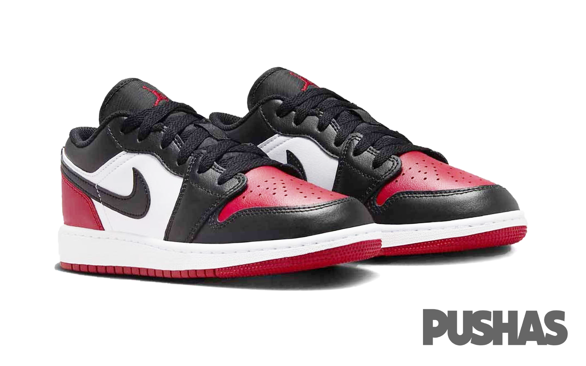 Air Jordan 1 Low 'Bred Toe 2.0' GS Sneakers for Girls (2023) - Basketball Shoes, Casual Wear & Street Style Fashion