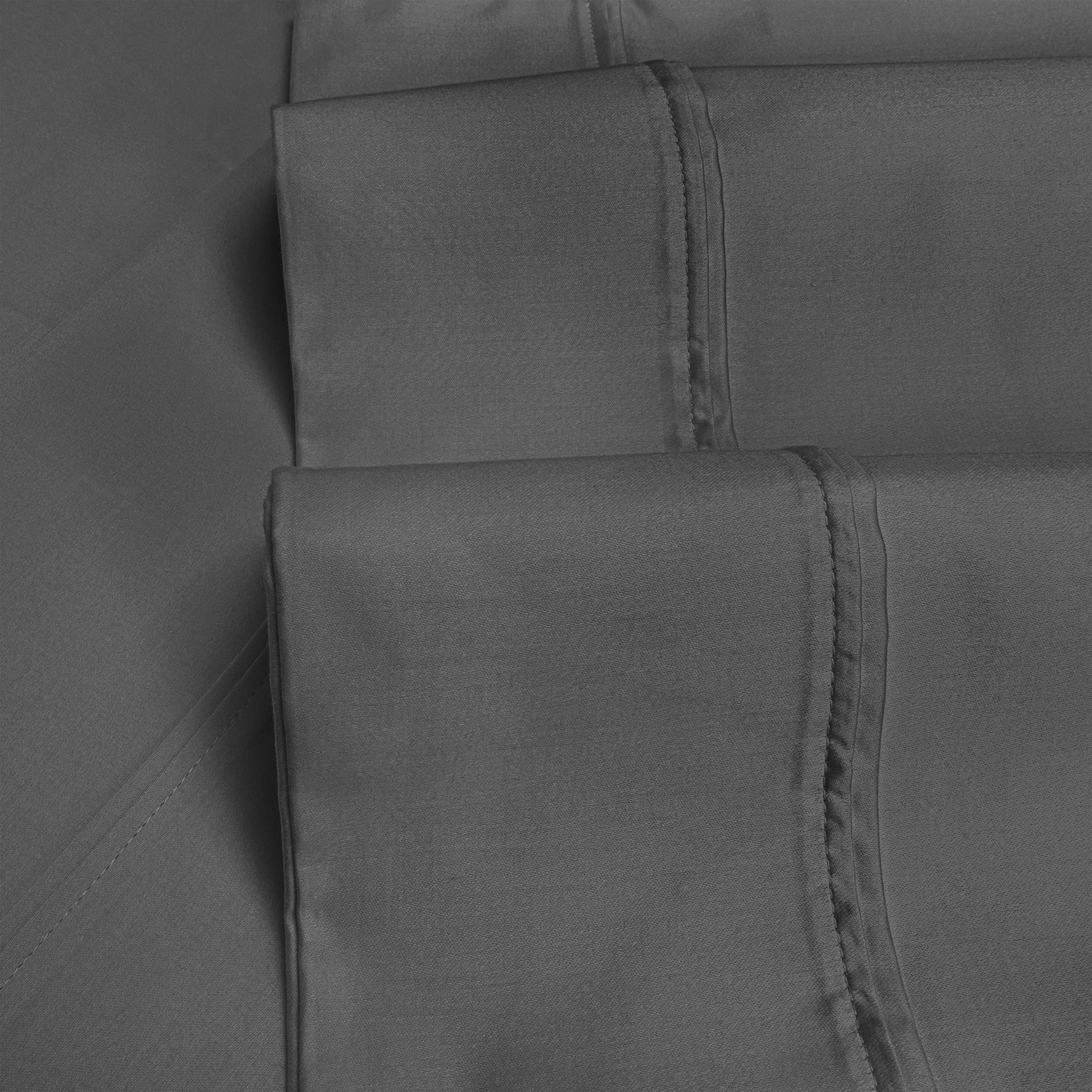 Premium 1200 Thread Count Egyptian Cotton 4-Piece Sheet Set - Eco-Friendly Luxury Bedding with Deep Pockets (California King, Charcoal) for Ultimate Comfort in Master Bedrooms & Guest Rooms