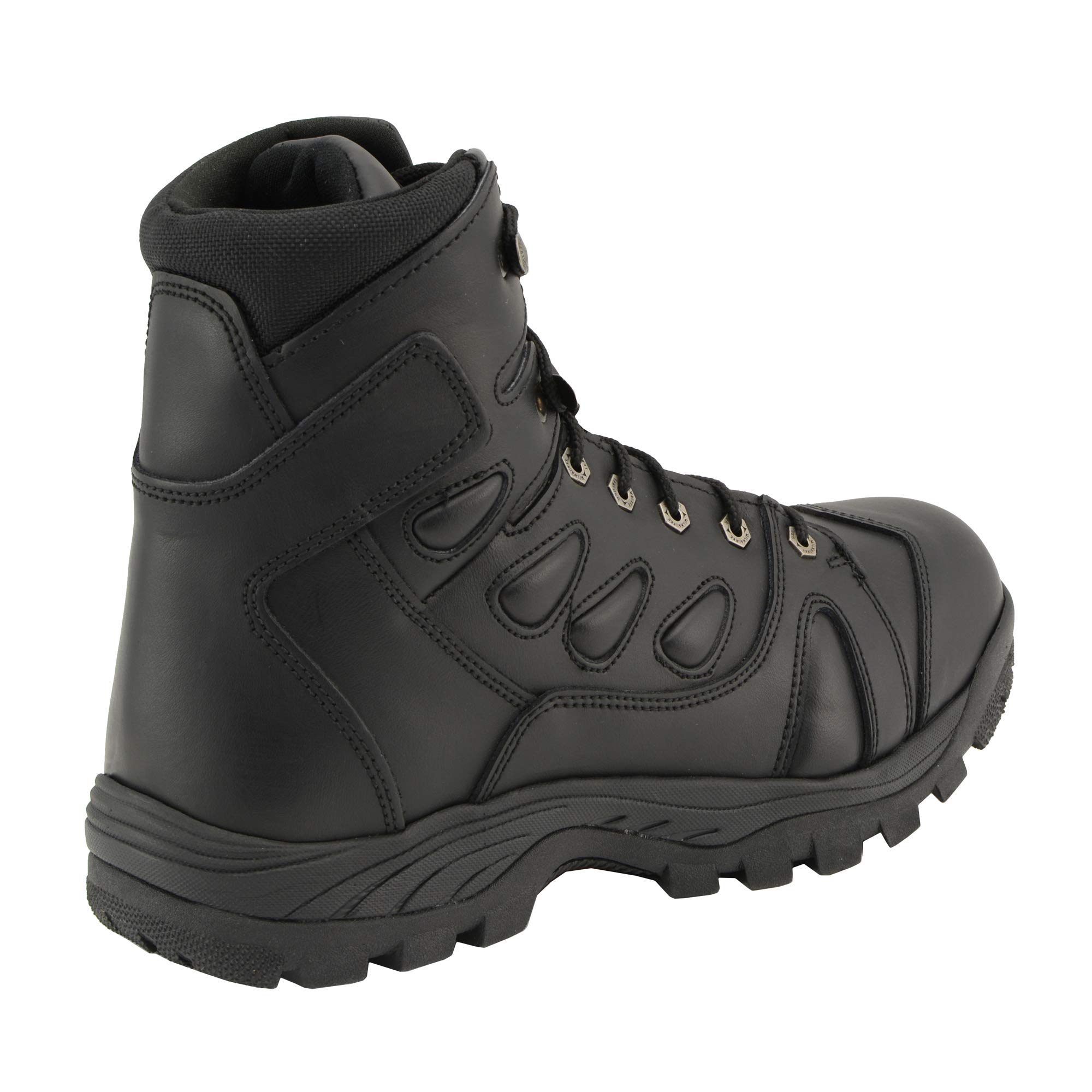 Milwaukee Leather MBM9115 Men's Black Leather 6-Inch SWAT Style Tactical Motorcycle Boots - Size 8.5 - Durable Biker Boots for Riding, Work & Outdoor Adventures