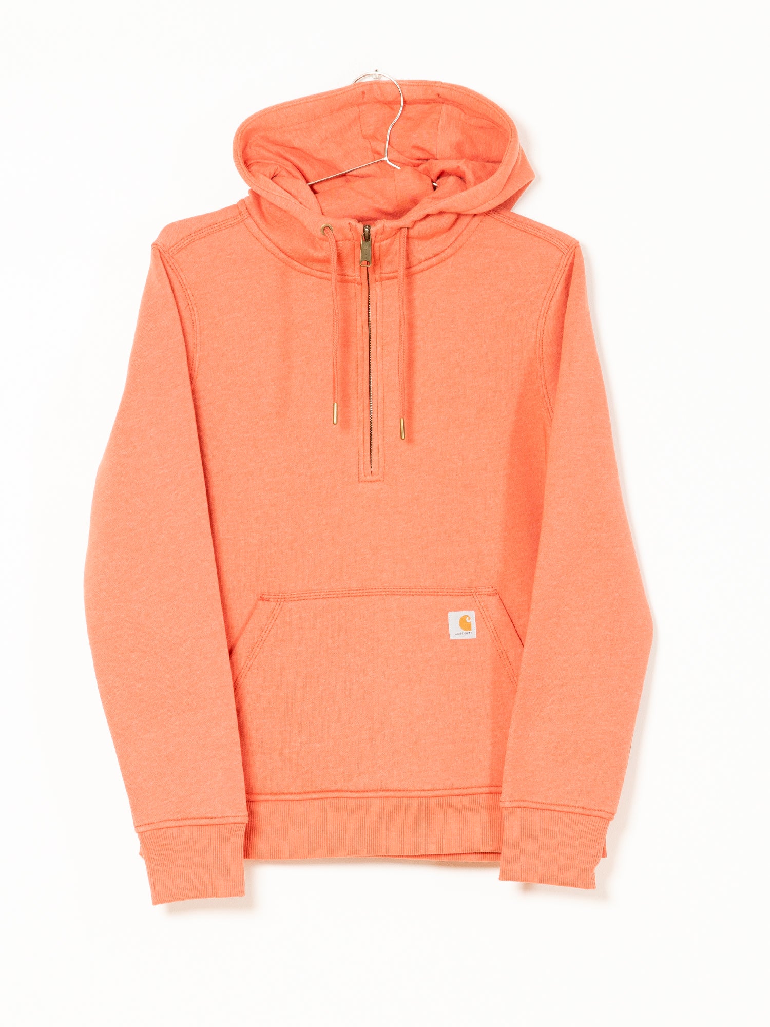 Carhartt Clarksburg Half Zip Pullover Hoodie - Men's Fleece Lined Sweatshirt for Outdoor Work & Casual Wear