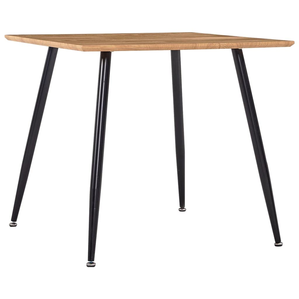 vidaXL Modern Square MDF Dining Table with Steel Legs - 31.7