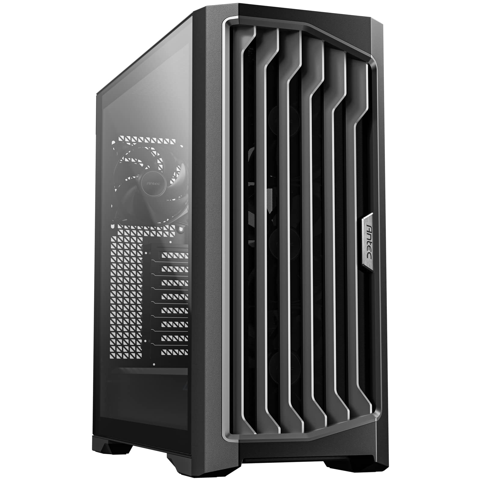 Antec Performance 1 FT Full Tower PC Gaming Case - Compatible with RTX 40 Series, Temperature Display, 4x Storm T3 PWM Fans, USB Type-C, Dual Tempered Glass Side Panels, Removable Top Bracket, High Airflow Mesh Front Panel for E-ATX Motherboards - Perfect for High-End Gaming Rigs and Content Creation Workstations