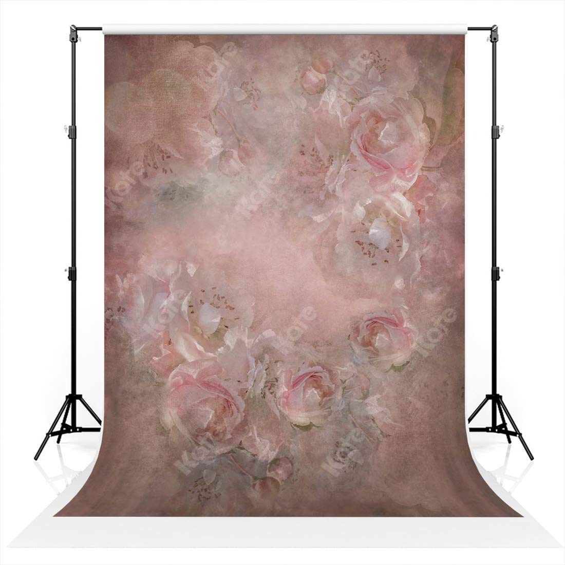 8x8ft Pink Flower Photo Backdrop for Portrait & Studio Photography