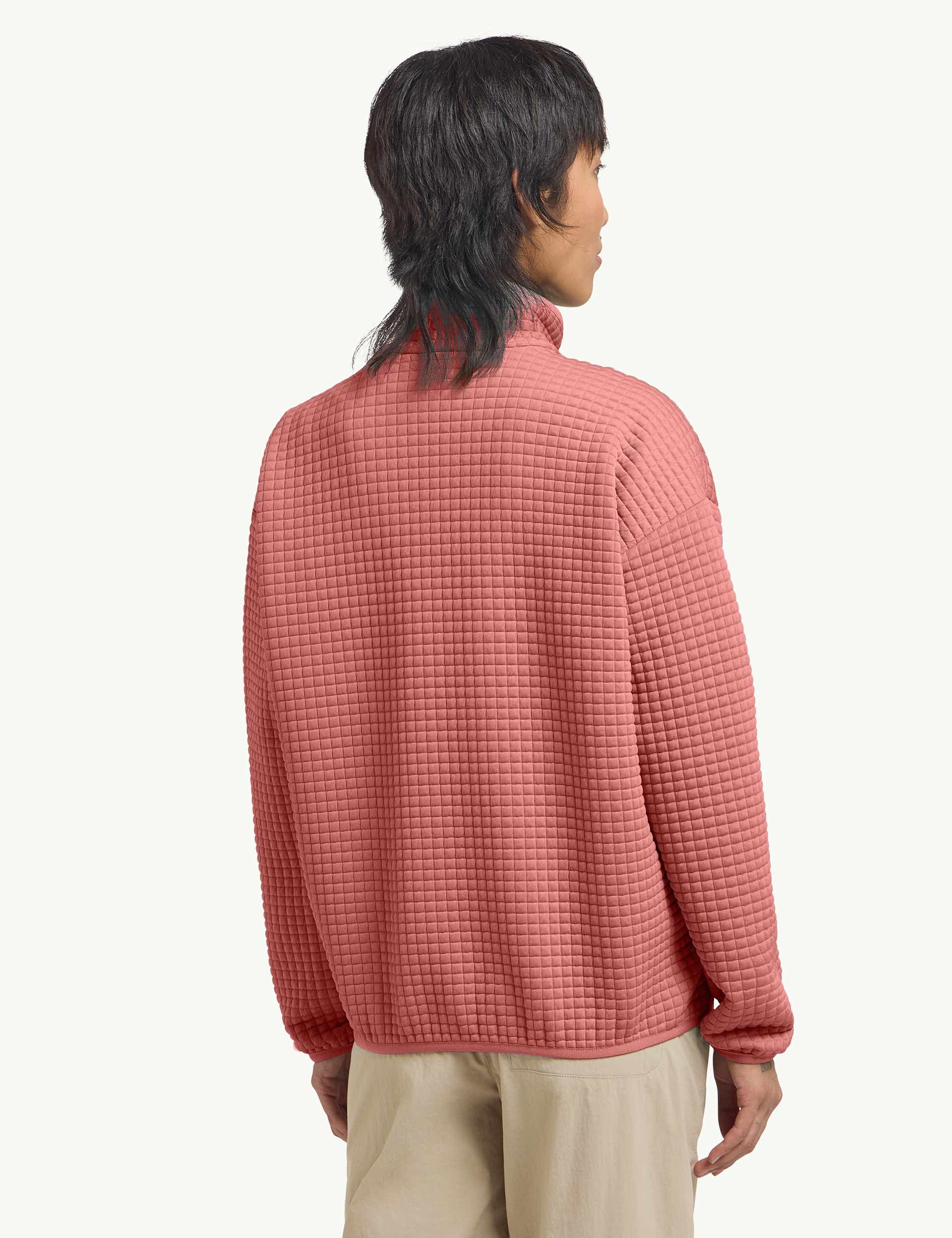 Mogari Full Zip Fleece Jacket for Men & Women - Soft Warm Mineral Red Pullover - Perfect for Hiking, Camping & Outdoor Activities