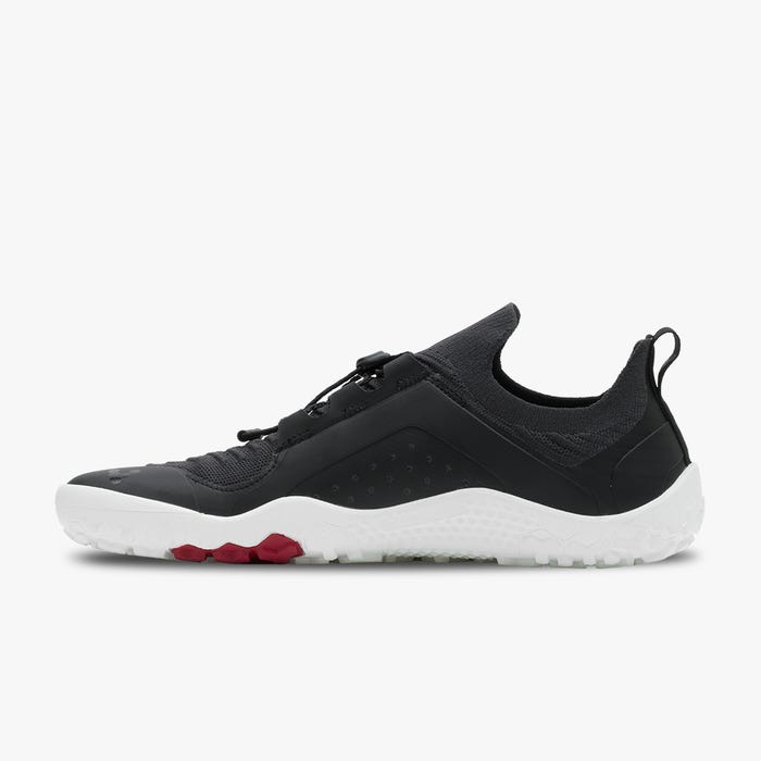 Vivobarefoot Men's Primus Trail Knit FG Barefoot Shoes - Black | Lightweight & Flexible Hiking Footwear for Trail Running & Outdoor Adventures