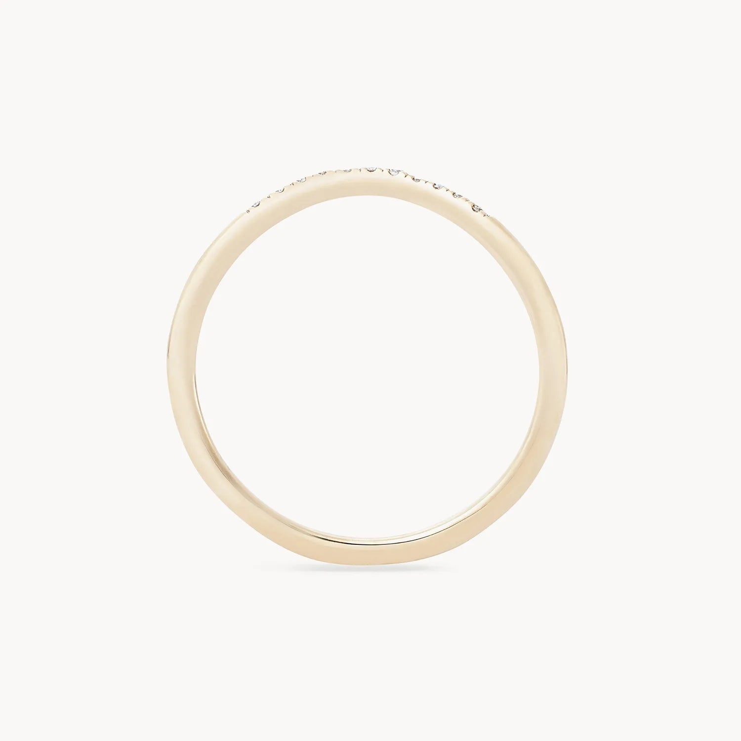 14K Yellow Gold Wave Eternity Ring with White Diamonds - Elegant Stackable Wedding Band for Women, Perfect for Anniversaries, Engagements & Everyday Wear