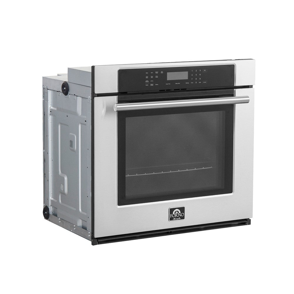 Forno 30 Inch Stainless Steel Electric Single Wall Oven with Self-Cleaning Function - FBOEL1358 30 | Perfect for Modern Kitchens, Baking, Roasting & Family Cooking