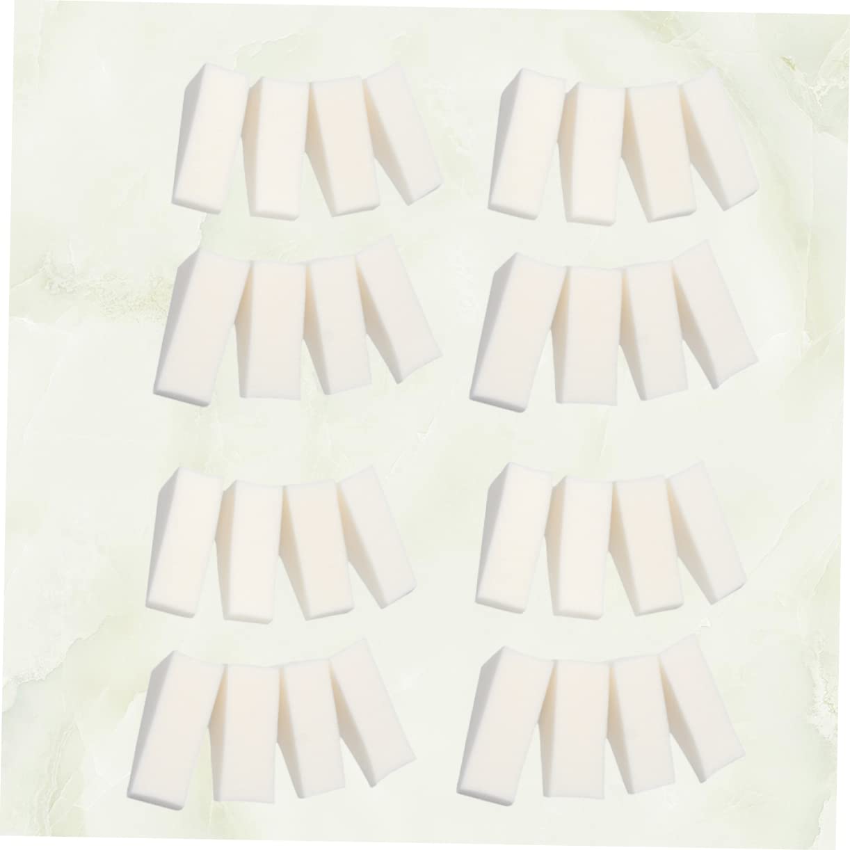 FOMIYES 32pcs White Triangle Nail Sponges - Professional Manicure Makeup Sponge Set for Easy Gradient Nail Polish Application | Perfect for Home Salon, DIY Nail Art & Professional Nail Technicians