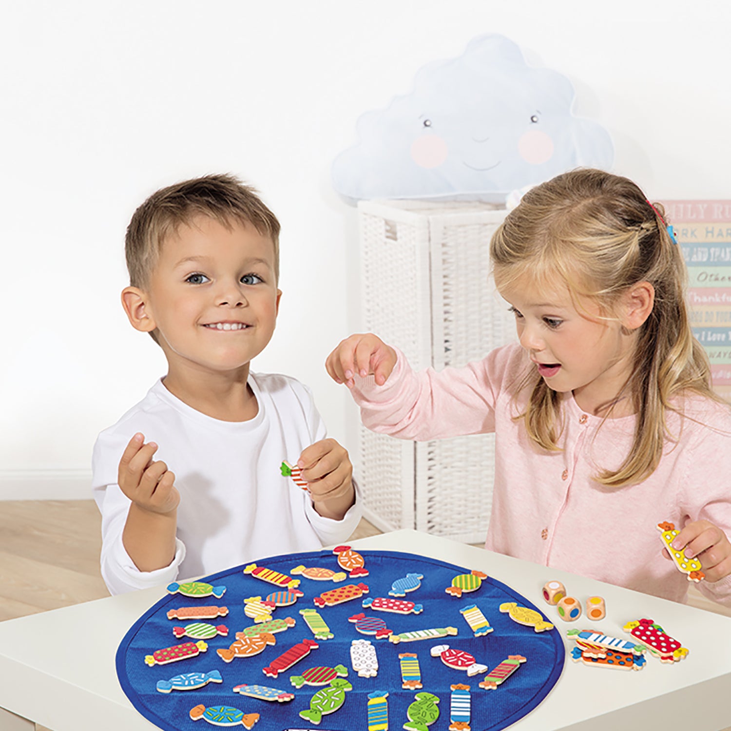 Beleduc Candy Game - Colorful Wooden Memory Matching Board Game for Kids | Fun Educational Toy for Preschool Learning & Family Game Night