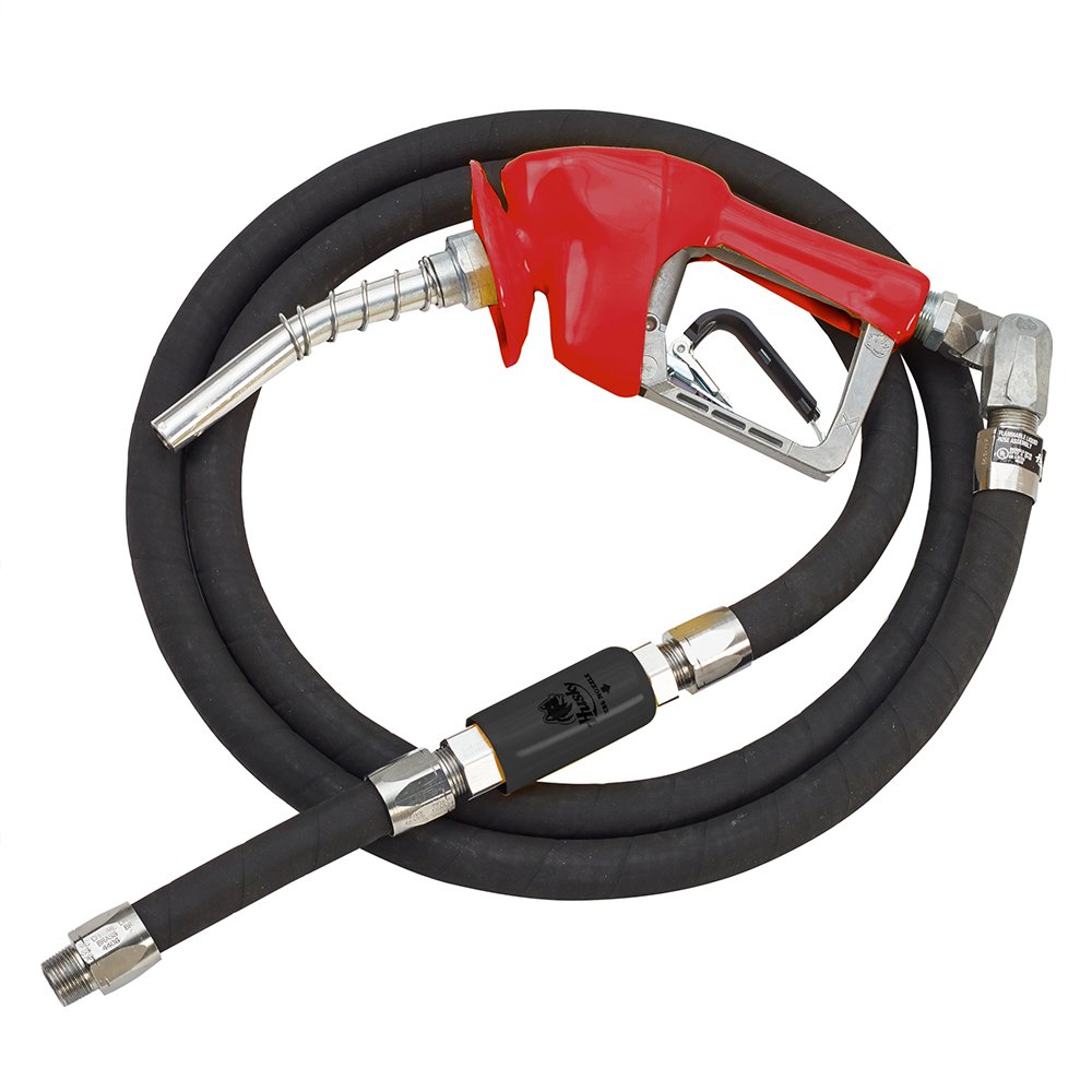 Husky 010515-02 XS Pressure Activated Unleaded Gas Nozzle with Waffle Splash Guard - Made in USA - Perfect for Gas Stations, Fuel Pumps & Automotive Use