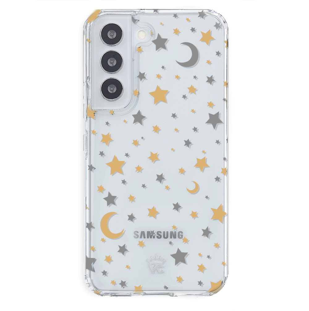Starry Night Clear Samsung Phone Case - Protective Slim Fit Cover for Galaxy S21/S22/S23 - Perfect for Everyday Use & Gifts