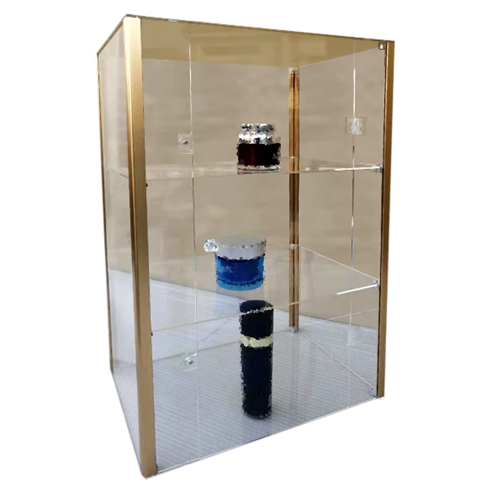 Acrylic Display Case with Door - Adjustable & Removable Organizer Stand for Toys, Models, Perfumes - Home & Office Storage Solution - Perfect for Showcasing Collectibles, Retail Displays & Countertop Organization
