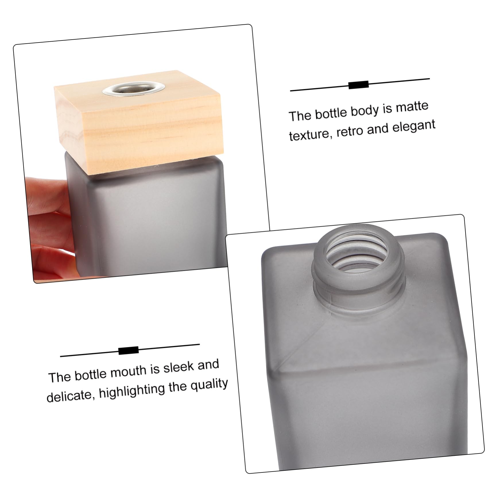 FUNOMOCYA 2 Pack 100ml Square Aromatherapy Bottles - Essential Oil & Perfume Bottles for Home Decor, Diffuser, DIY Blends & Spa Relaxation