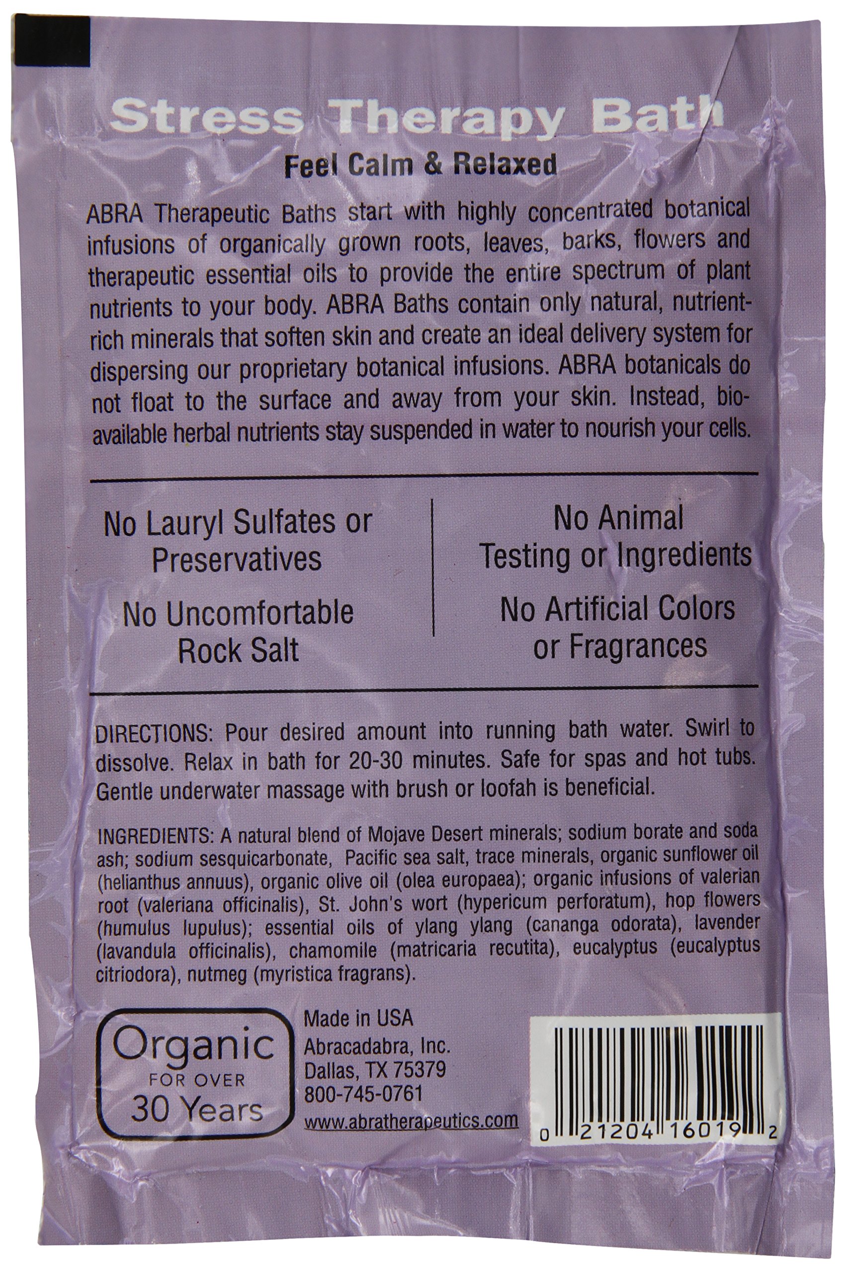 Abra Stress Therapy Bath - 3 oz Relaxing Aromatherapy Soak for Stress Relief & Muscle Relaxation | Perfect for Spa Nights & Self-Care Routines