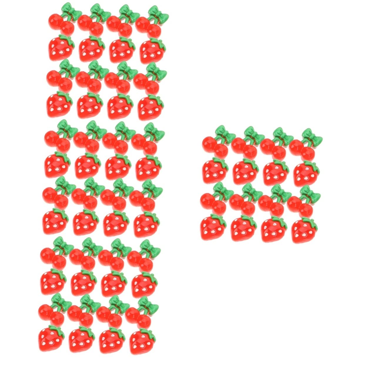 KALLORY 240 Pcs Nail Art Decorations - Fruit Nail Charms, Strawberry Slices & Cherry Slices for Nail Embellishments | DIY Manicure Accessories for Summer Nails, Bridal Party, Salon & Home Nail Art