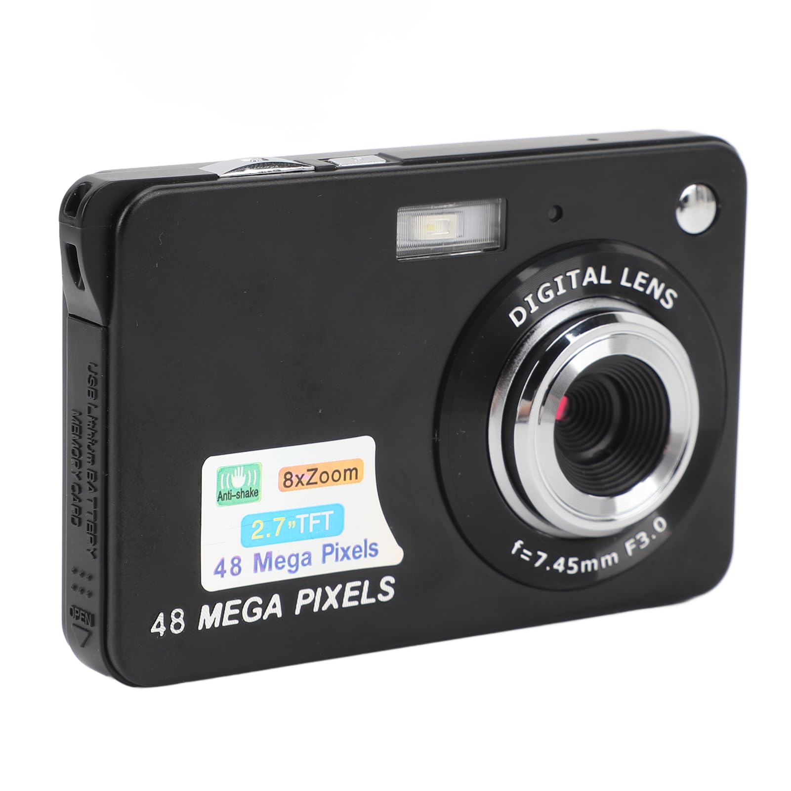 48MP HD Digital Camera with 2.7in TFT Display, 8x Zoom Anti-Shake Autofocus - Perfect for Students, Travel & Family Photography | Compact Smart Pocket Camera for Vlogging, Outdoor Adventures & Home Use