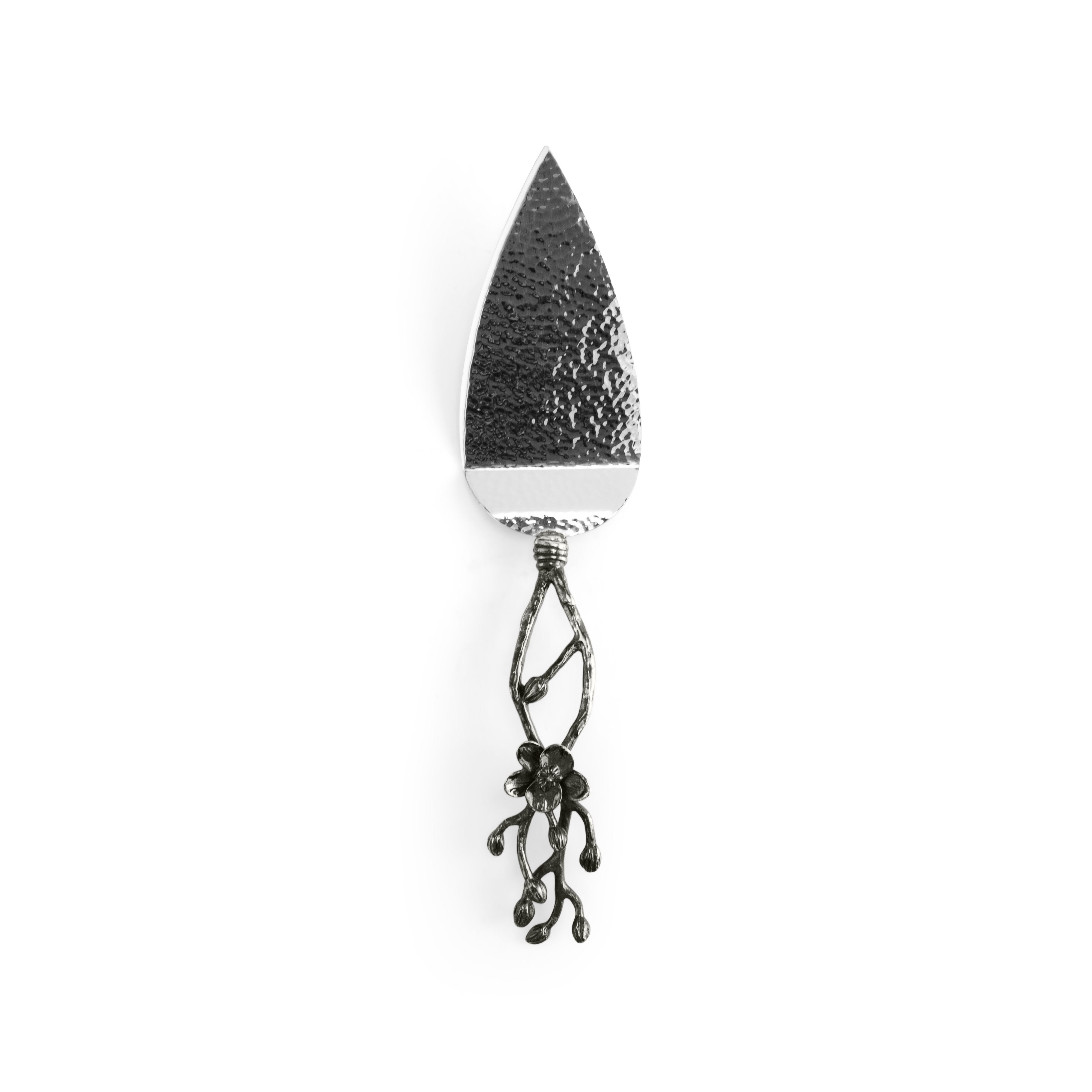 Premium Black Orchid Cake Server Set - Elegant Stainless Steel Cake Knife & Server for Weddings, Birthdays & Special Occasions