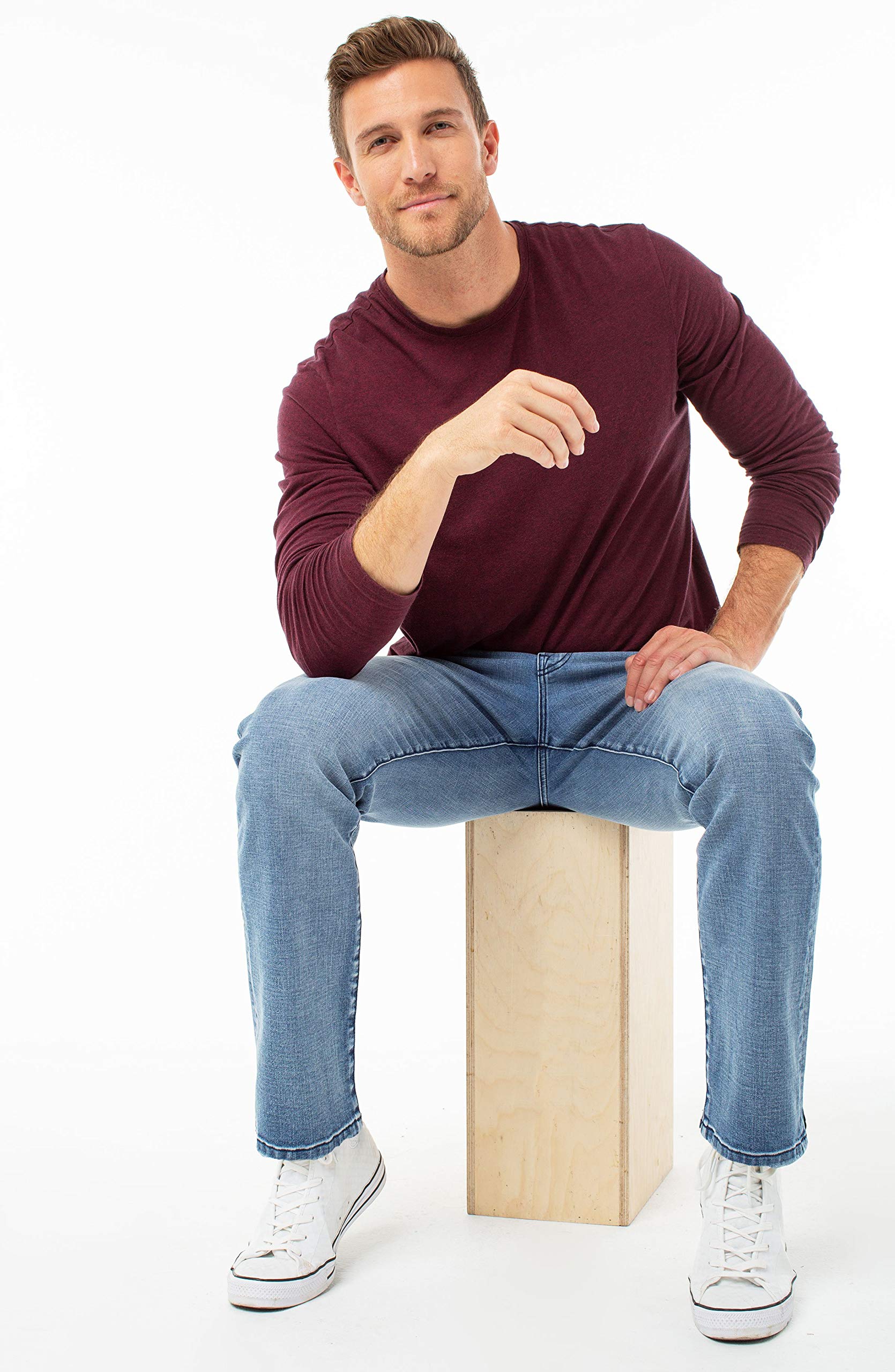 Liverpool Men's Regent Relaxed Straight Fit Jeans - Comfortable Casual Denim Pants for Everyday Wear, Work & Weekend Outings
