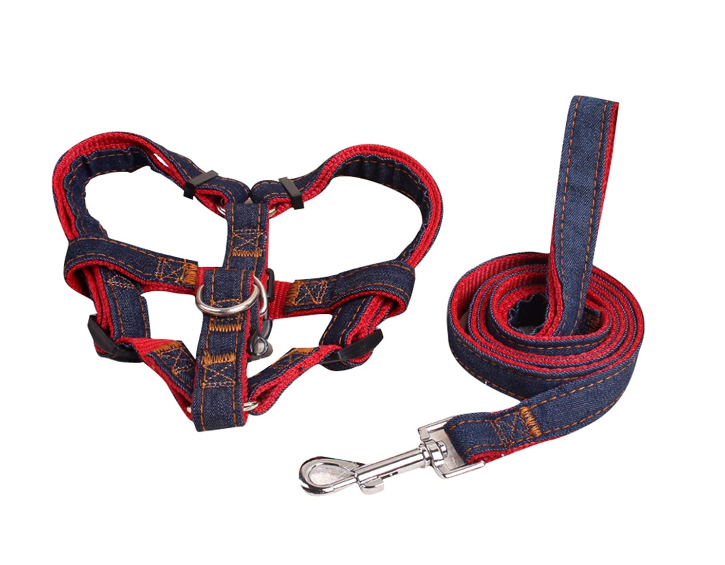 PetPhindU 3-Piece Dog Harness, Leash & Collar Set - Adjustable Step-in Vest for Small, Medium & Large Dogs - Reflective Outdoor Walking Gear for Safety (Ideal for Hiking, Jogging & Daily Walks)
