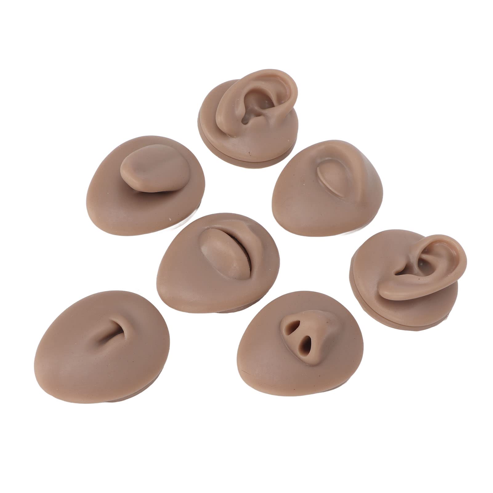 Professional Dark Skin Silicone Anatomy Model - Realistic Ear, Eye, Nose, Mouth, Tongue & Belly Button for Medical Training, Acupuncture Practice & Massage Therapy - Ideal for Students, Professionals & Classroom Demonstrations