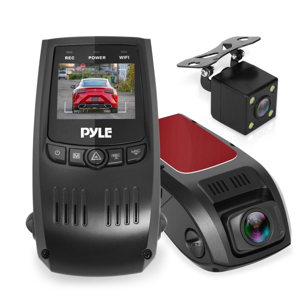 Dual Lens Car Dash Cam with Rear View Backup Camera - 1080P HD Recording, Night Vision, Parking Monitor for Safe Driving & Parking Assistance