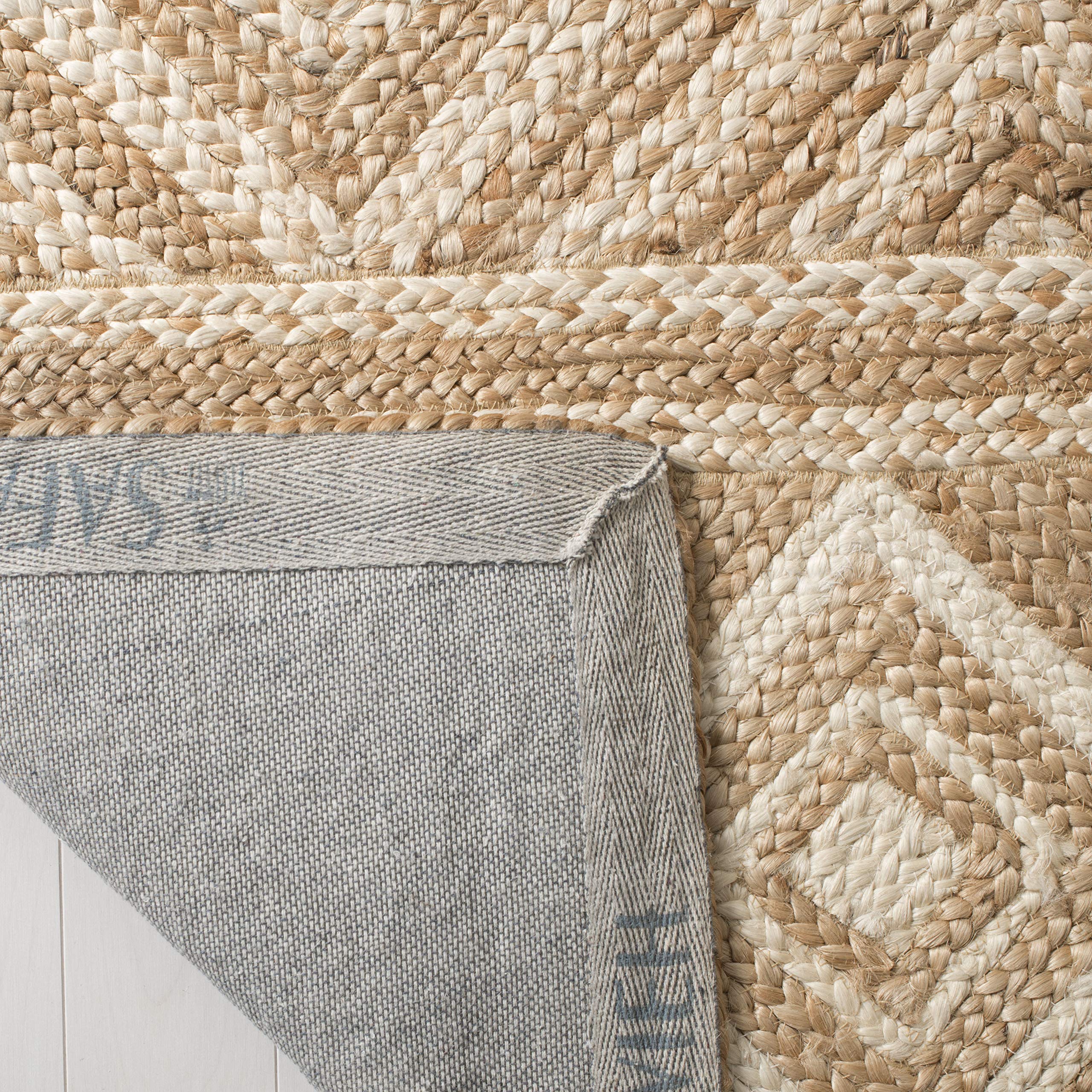 SAFAVIEH Natural Fiber Collection Handmade Jute Area Rug - 6' x 9' Natural & Ivory, Eco-Friendly Floor Mat for High Traffic Living Room, Bedroom, Dining Room (NF880B) | Perfect for Boho Decor & Cozy Home Atmosphere