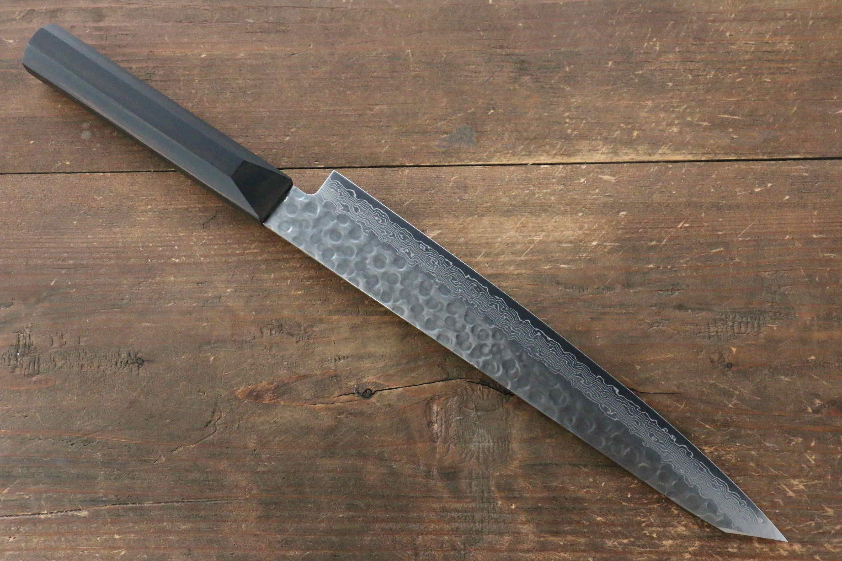 Premium Jikko VG10 17-Layer Damascus Steel Sujihiki Sushi Knife 230mm with Ebony Wood Handle - Perfect for Slicing Sashimi, Sushi & Raw Fish