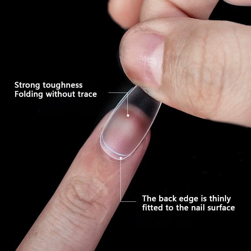 100pcs Matte Clear False Nail Tips - Acrylic Nail Extensions for Salon & DIY Manicure - Perfect for Weddings, Parties & Special Occasions