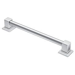 90 Degree 24-Inch Designer Grab Bar in Chrome - ADA Compliant Bathroom Safety Handle for Shower and Toilet - YG8824CH by Moen - Perfect for Elderly and Disabled Accessibility
