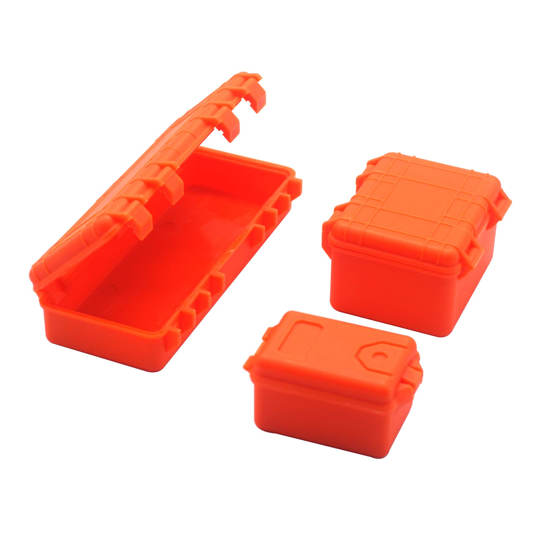 ShareGoo 1/10 Scale RC Toy Car Simulation Luggage Case - Storage & Decoration Box Compatible with Traxxas TRX-4, Axial SCX10, RedCat, HSP Rock Crawlers - Perfect for RC Car Display, Organization & Themed Decor (Orange)