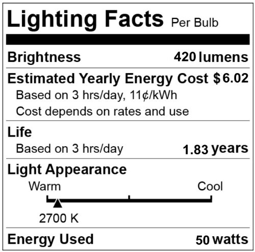 10 Pack 50W GU10 Halogen Light Bulbs 120V MR16 Flood Lights with UV Glass Cover - Perfect for Accent Lighting, Track Lighting, Landscape Lighting & Art Gallery Displays - Energy Efficient Indoor/Outdoor Use - Designed in California