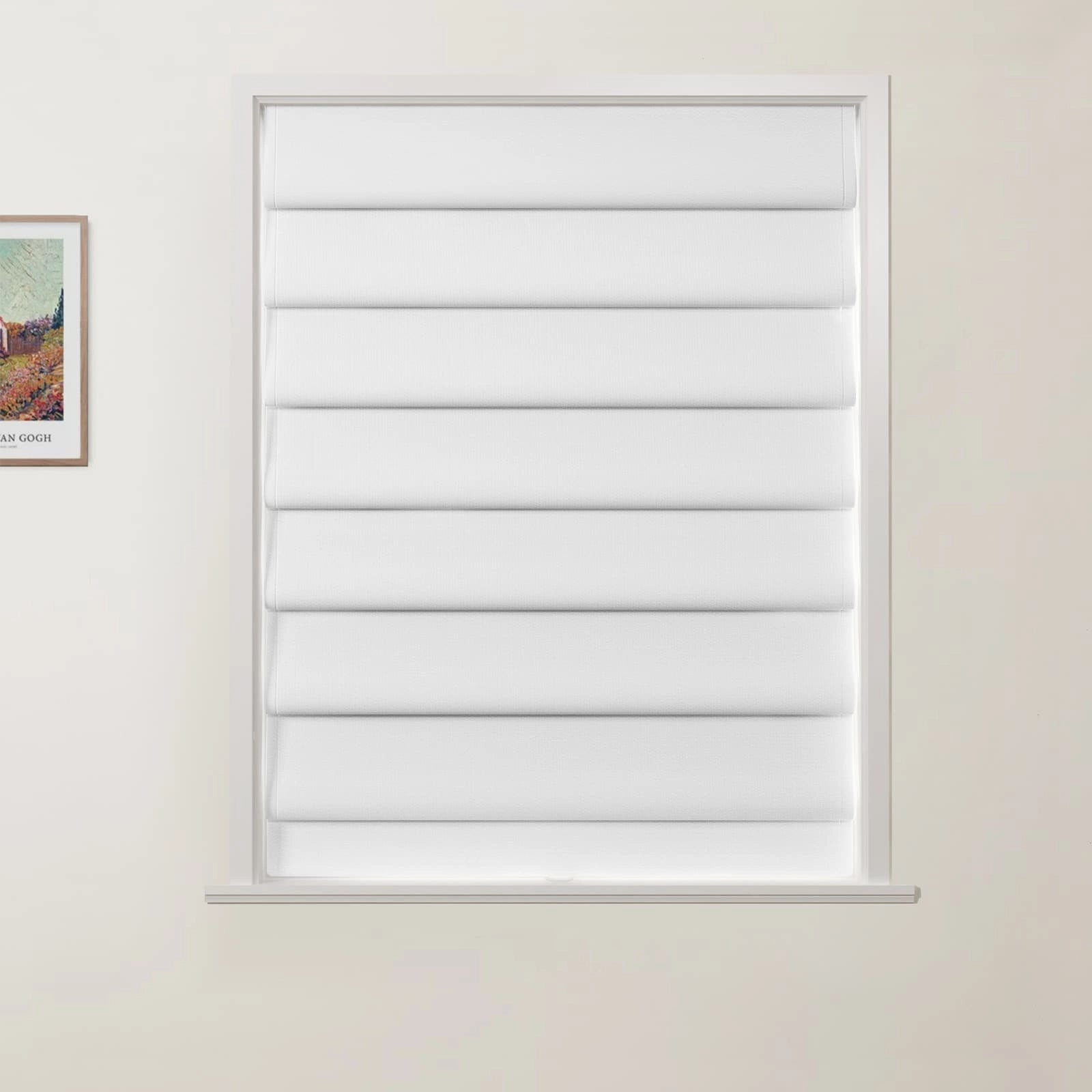 Custom Cordless Roman Shades - Blackout Window Blinds for Living Room, Bedroom & Home Decor - Easy to Install & Adjustable Light Control