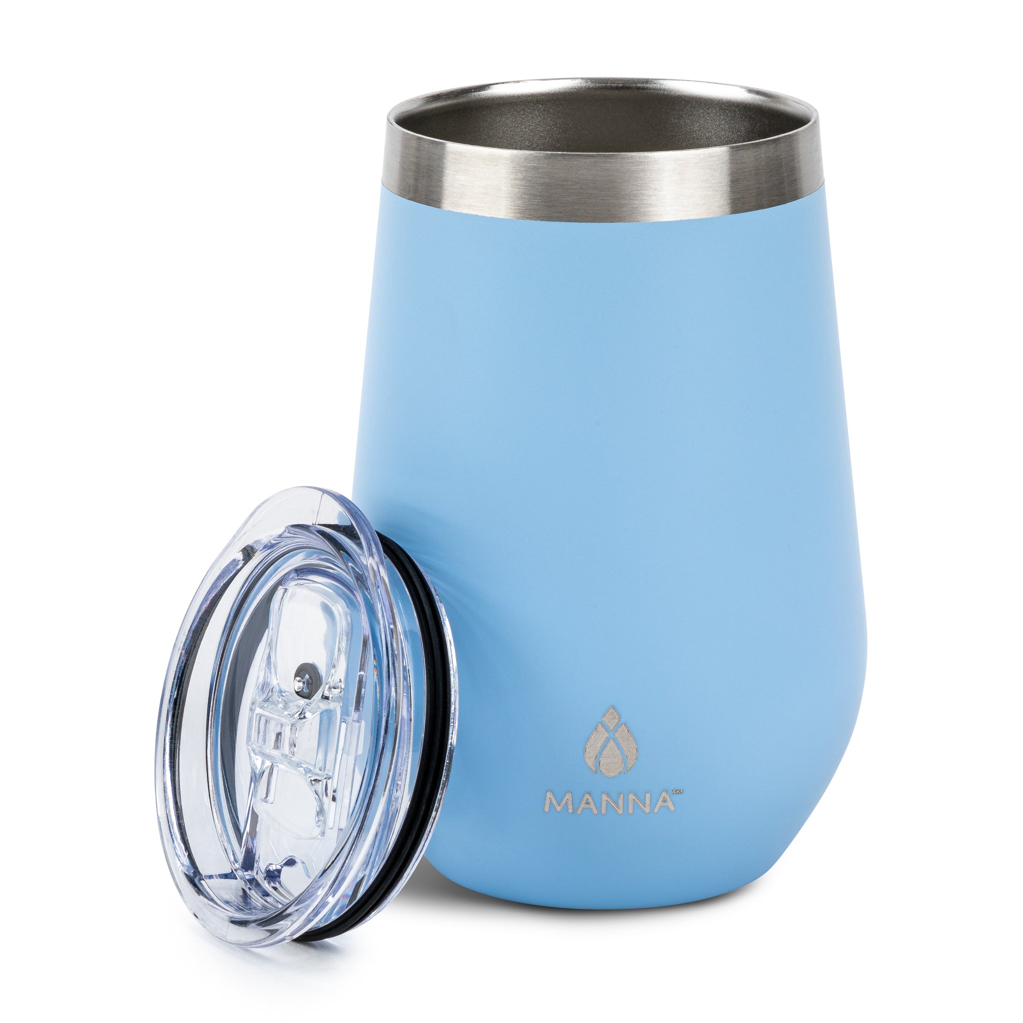 12 oz Insulated Wine Tumbler with Lid and Straw - Stainless Steel Stemless Wine Glass for Chardonnay, Rose & Cocktails - Perfect for Parties, Picnics & Outdoor Dining