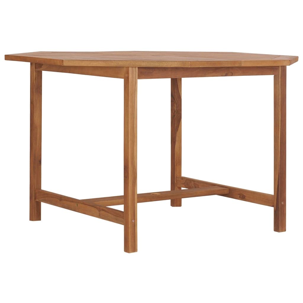 vidaXL Solid Teak Wood Patio Dining Table 43.3