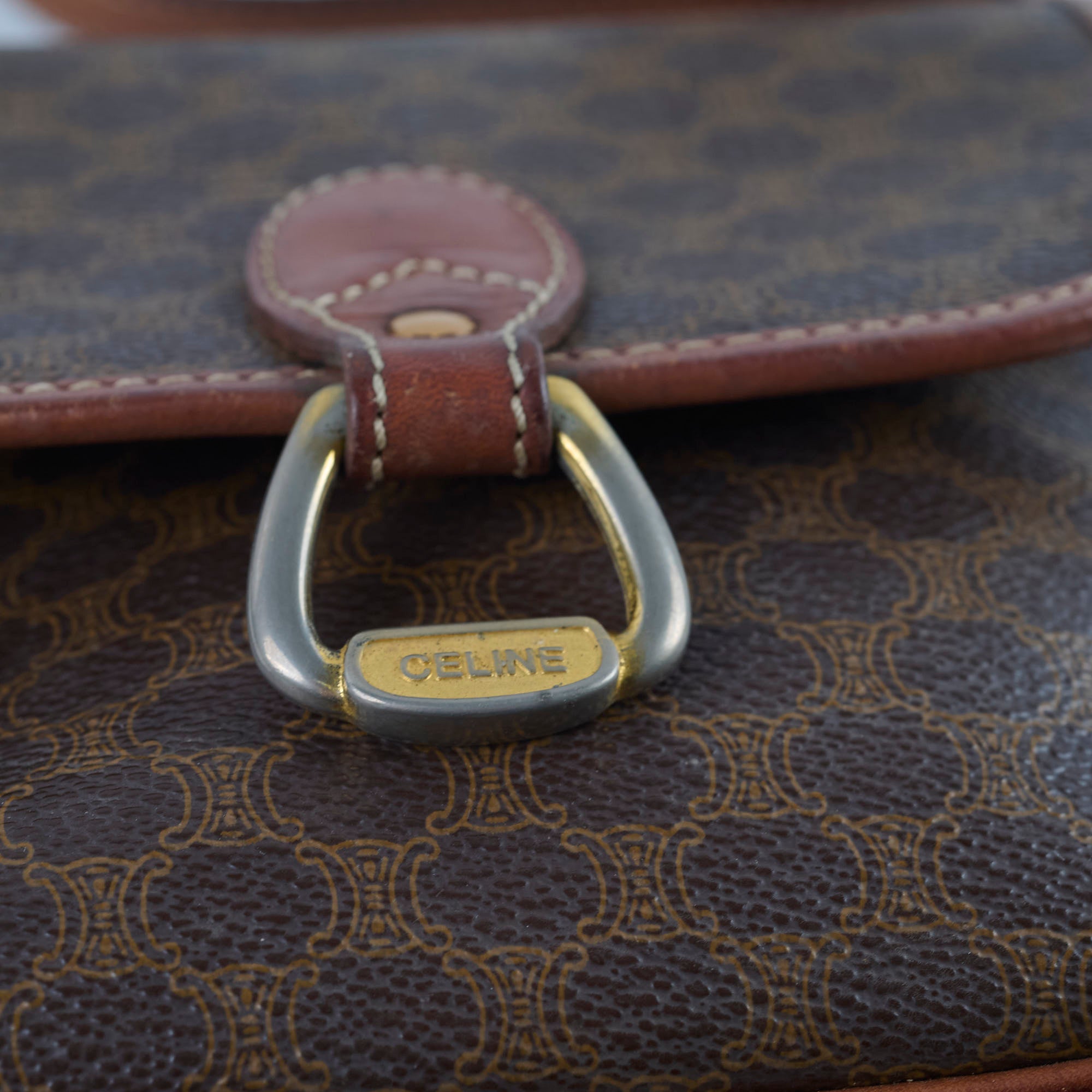 Vintage Celine Brown Crossbody Bag for Women | Authentic Leather Shoulder Bag | Perfect for Daily Use, Travel & Casual Outfits