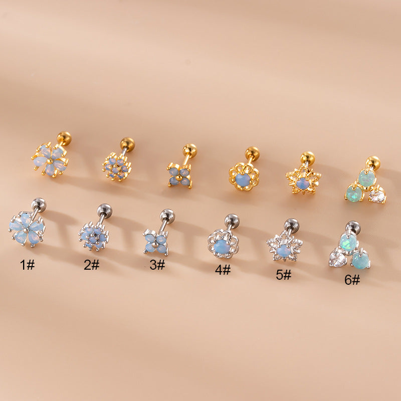 20G Small Flower Helix Stud Sleeper Earrings for Cartilage Piercing | HSPJ777 | Perfect for Everyday Wear, Gifts & Special Occasions
