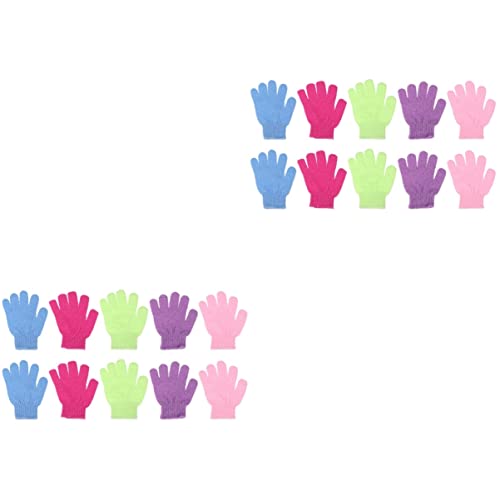 FRCOLOR 20 Pcs Exfoliating Gloves - Peeling & Bathing Scrub Gloves for Body & Shower - Dead Skin Remover & Deep Cleansing - Perfect for Spa, Dry Brushing & Keratosis Pilaris Care