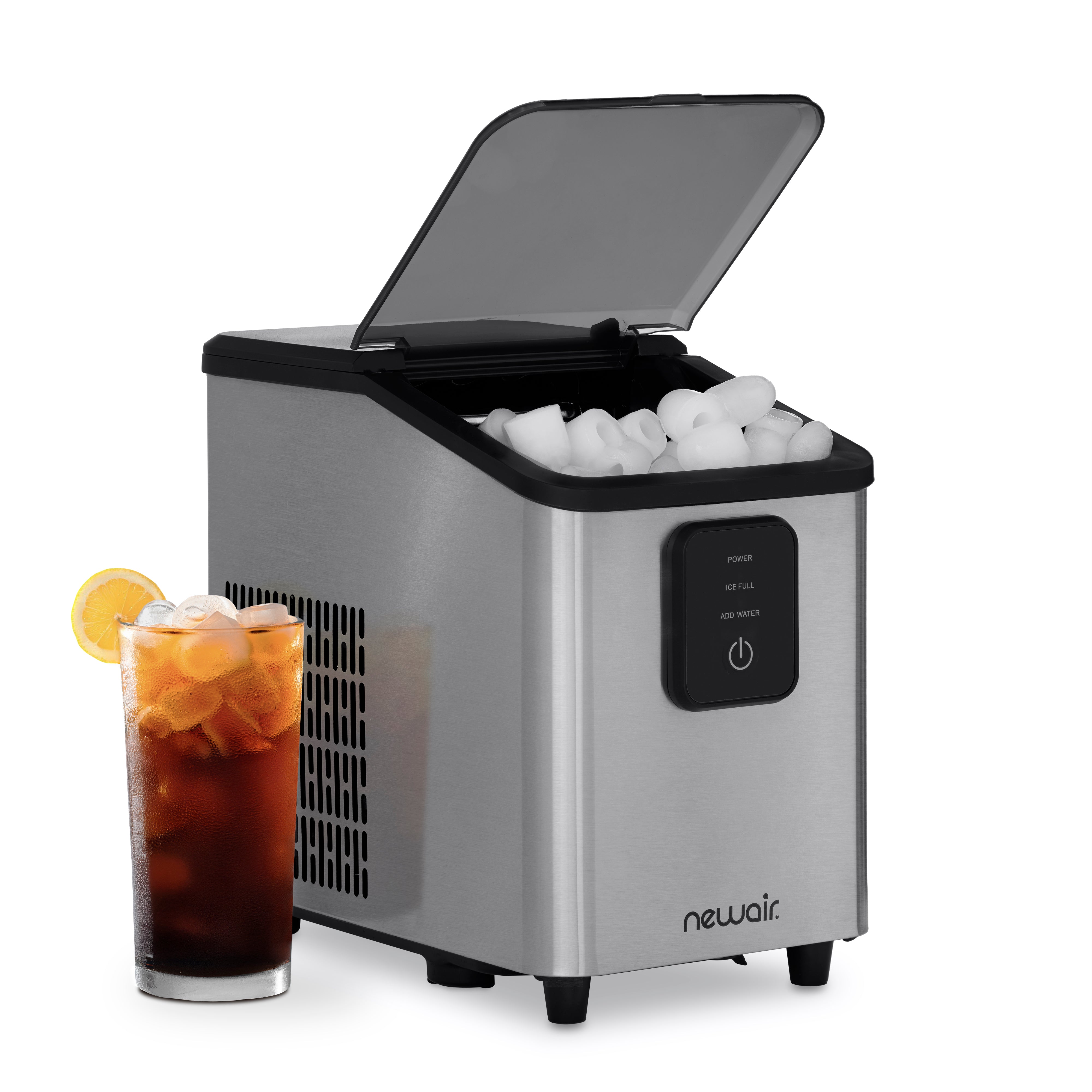 Newair® Stainless Steel Mini Countertop Bullet Ice Maker - 26lbs/Day Ice Production for Cocktails, Beverages & Home Bars