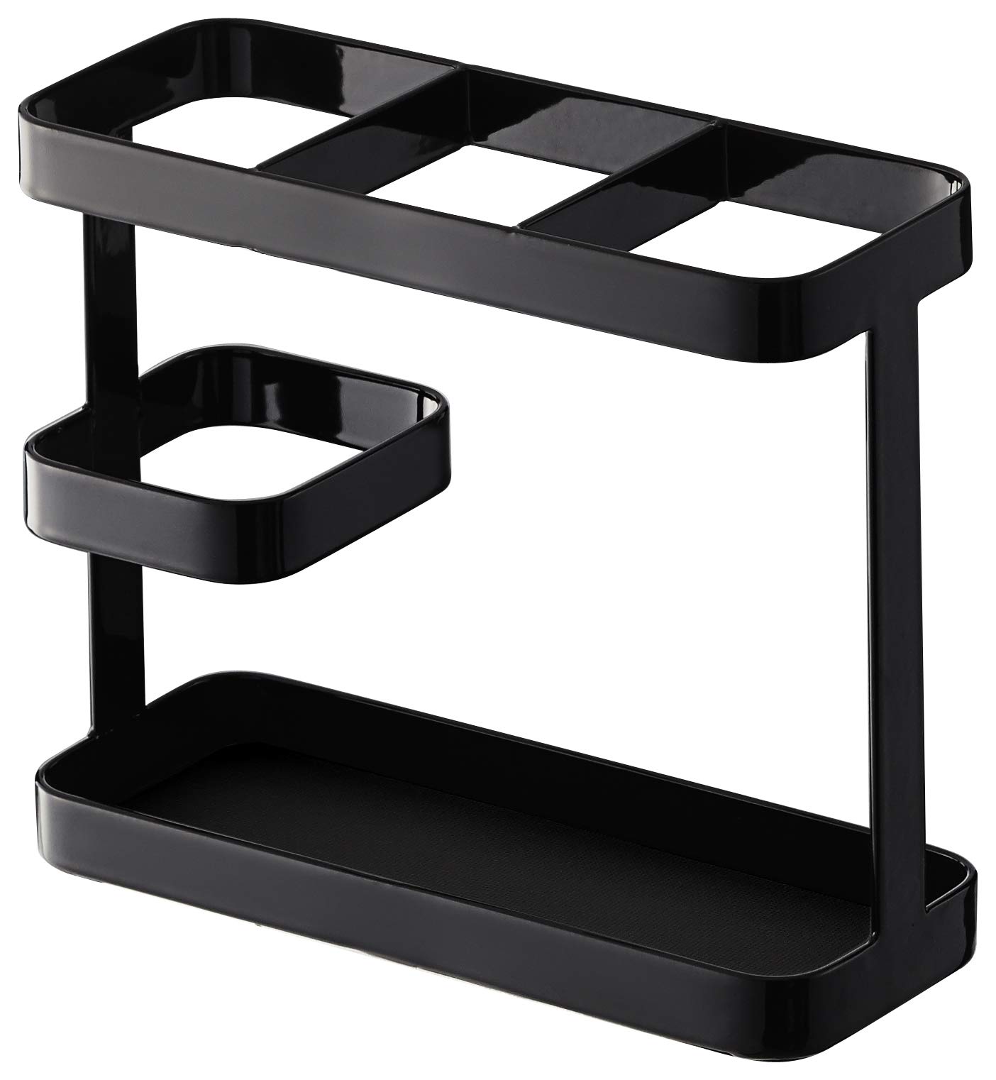 Yamazaki Home Black Tower Kitchen Utensil Stand - Organizer for Spoons, Forks & Cooking Tools - Perfect for Countertop Storage in Small Kitchens & Dining Areas