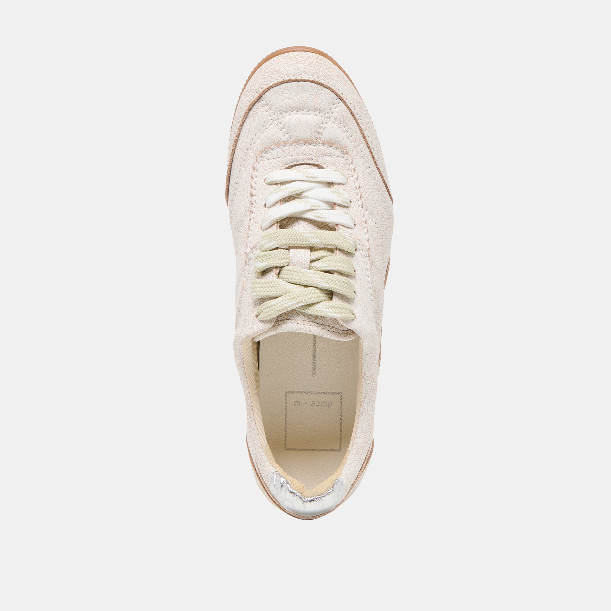 LAINI SNEAKERS - Off-White Crackled Leather Women's Fashion Sneakers | Comfortable Casual Shoes for Walking, Running & Streetwear Outfits