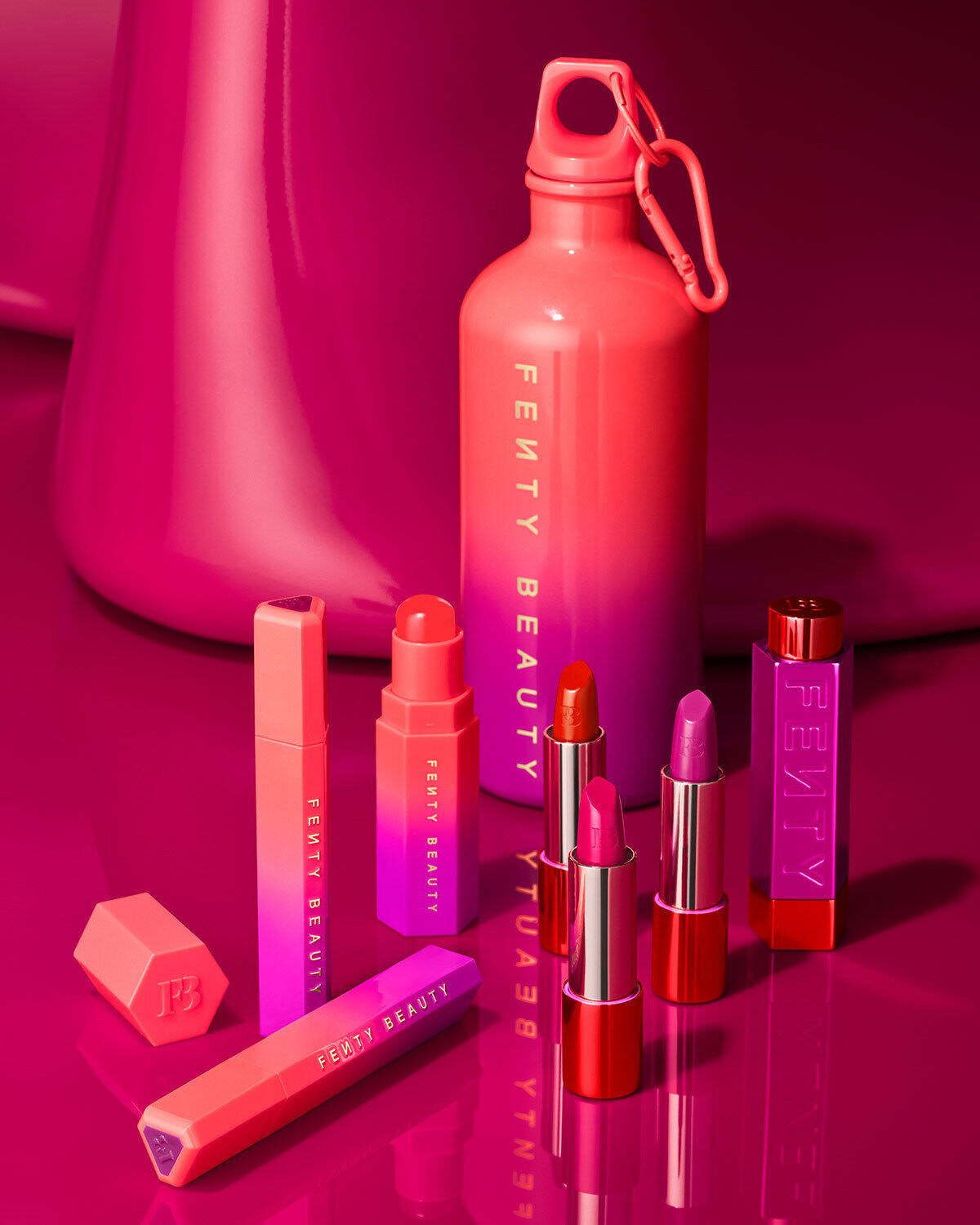 Fenty Icon The Case Semi Matte Refillable Lipstick - Summatime Edition | Long-Lasting Vegan Lip Color | Perfect for Summer Parties & Beach Vacations