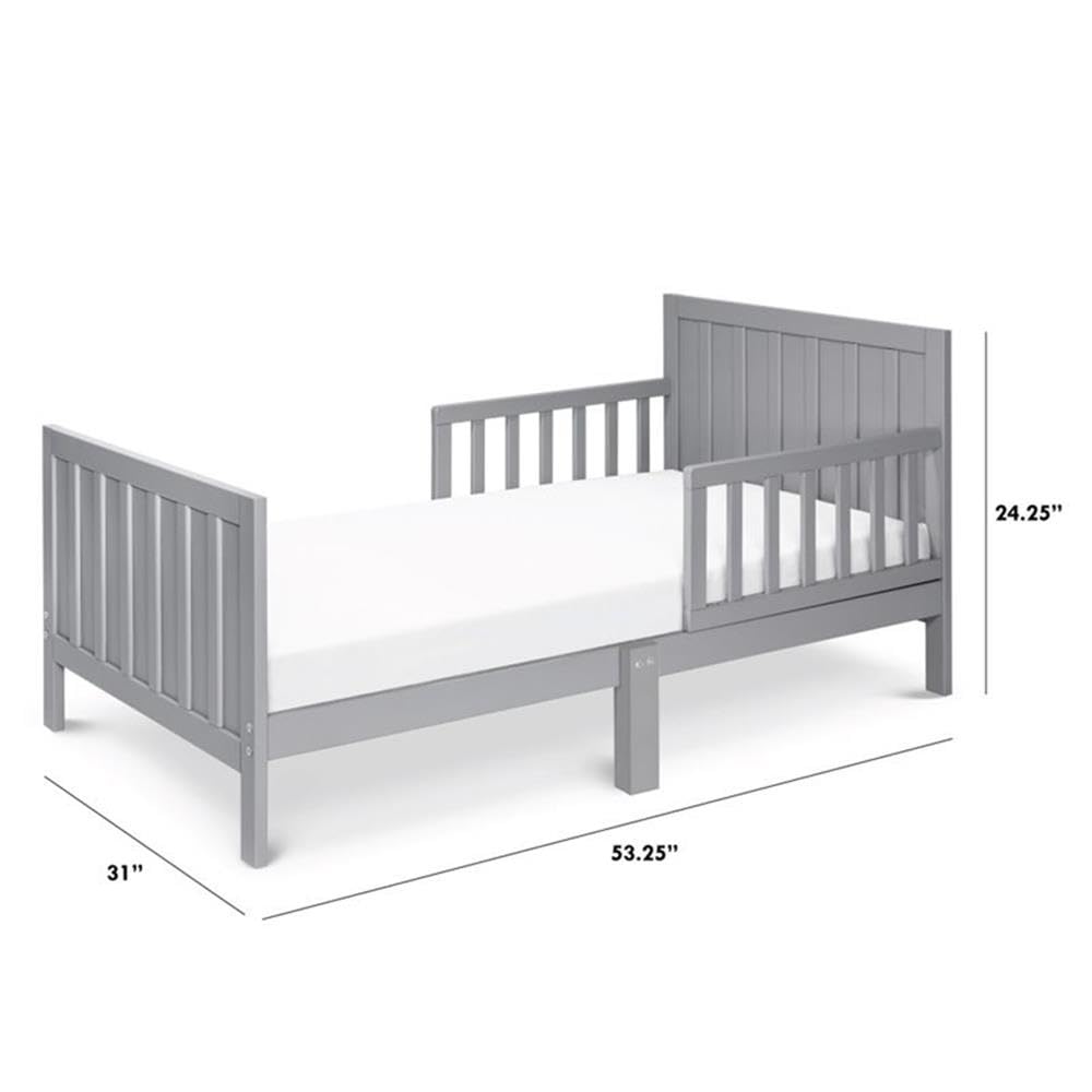 Carter's by DaVinci Benji Toddler Bed in Grey - Greenguard Gold Certified Safe & Non-Toxic | Perfect for Nursery, Daycare & Kids' Bedroom | Toddler Transition Bed
