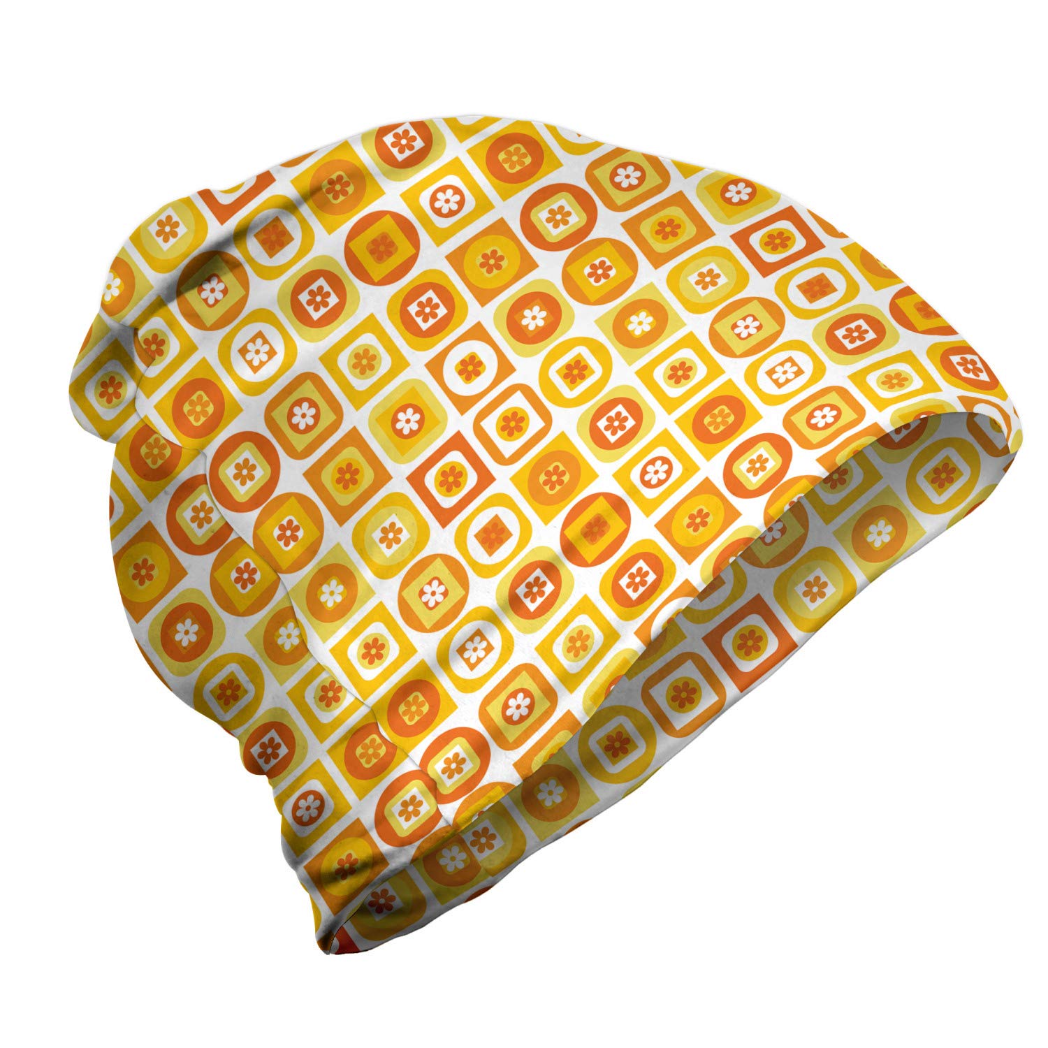 Ambesonne Unisex Beanie - Stylish Geometric Cube Square Design for Men & Women - Perfect for Hiking, Outdoor Activities & Winter Fashion