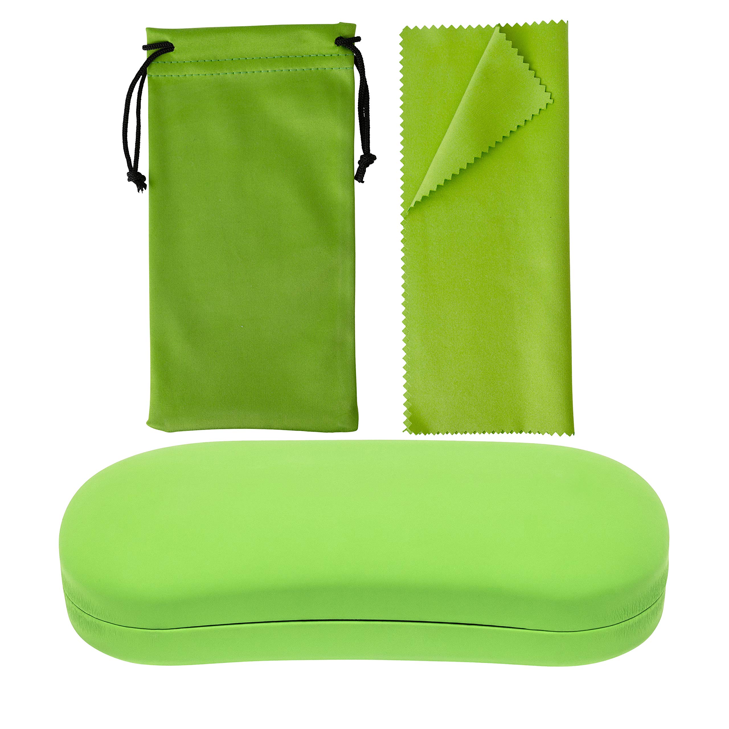 Durable Hard Shell Glasses Case with Microfiber Cloth - Travel & Storage Protection