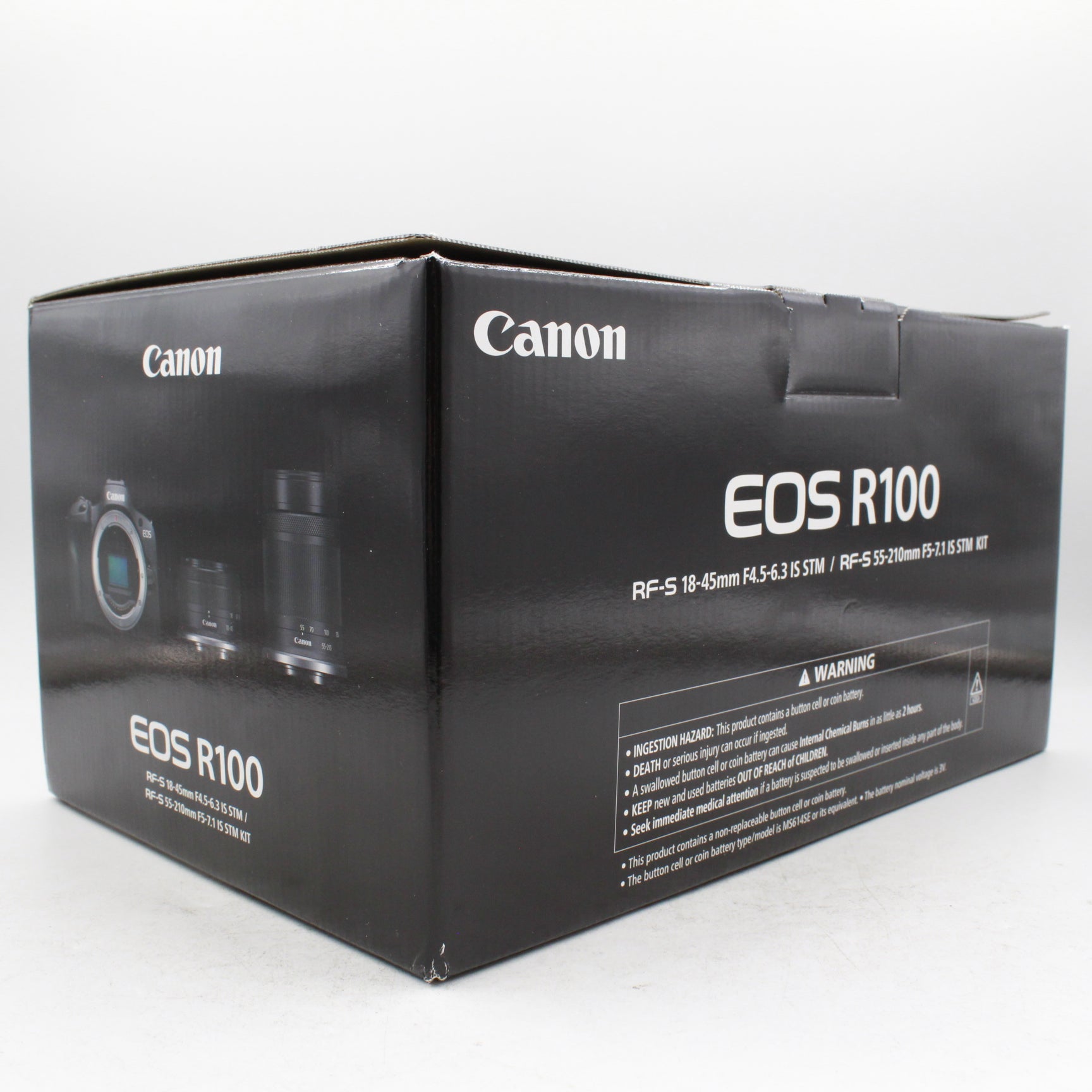 Open Box Excellent Condition Canon EOS R100 Mirrorless Camera Kit with RF-S 18-45mm & 55-210mm Lenses - Perfect for Travel, Vlogging & Photography Enthusiasts