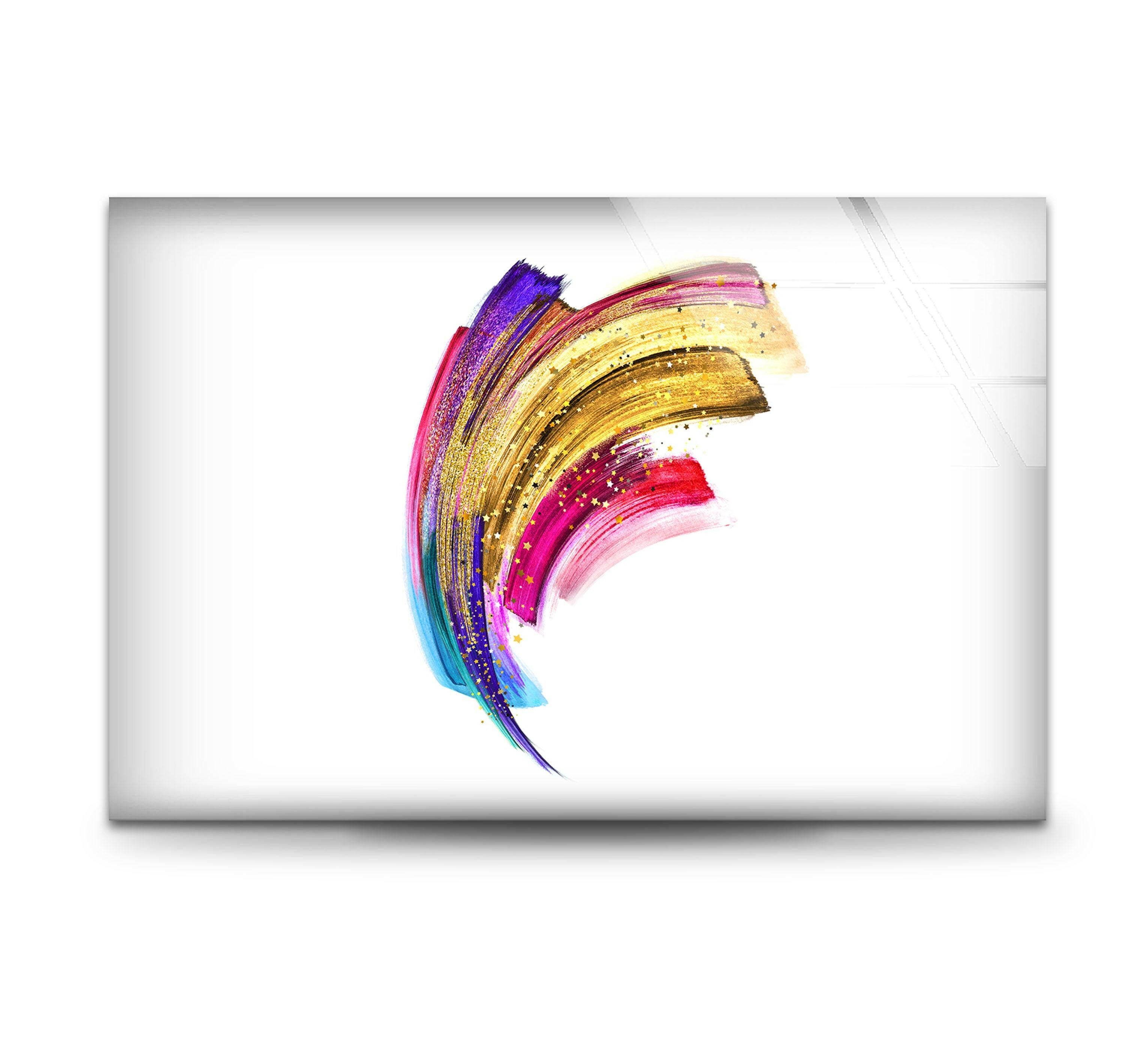 Vibrant Golden Abstract Glass Wall Art - Modern Home Decor for Living Room, Bedroom & Office | Handmade Glass Painting for Stylish Interior Design